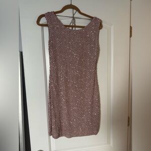 Alice and Olivia Dusty RoseSequin Dress